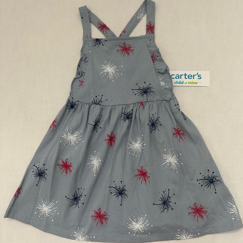 Carter's Child of Mine Toddler Girl Patriotic Dress,Size 2T